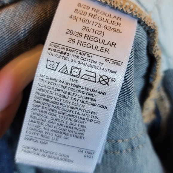 Gap Denim Dark Wash Regular Universal Denim Leggings 8 - Picture 5 of 10